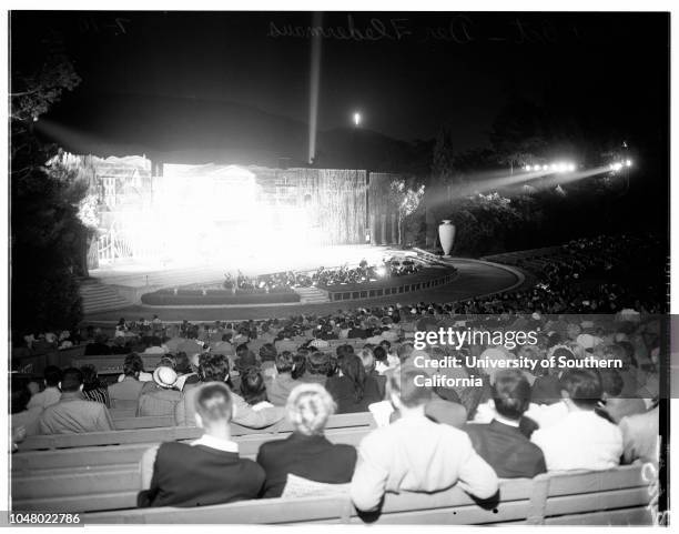 Hollywood Bowl , July 10, 1951. Mrs Allan Hersholt;Mr Allan Hersholt;Mr and Mrs Karl Wecker;Dr. And Mrs Arthur Bergh;Ida May Koberman;Tom Keane;Mrs...