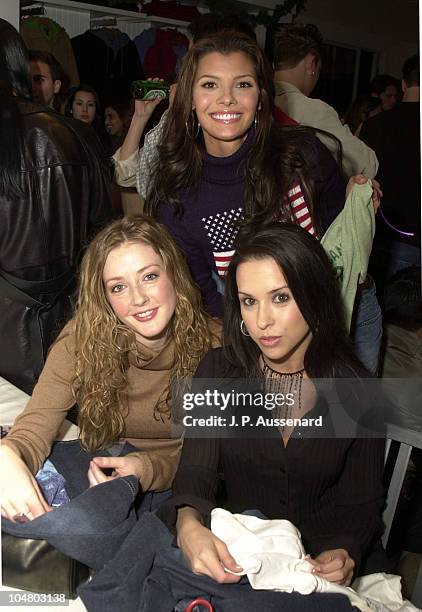 Jennifer Finnegan, Ali Landry & Lacey Chabert during American Eagle Outfitters Customization Workshop at American Eagle Outfitters Showroom in Los...