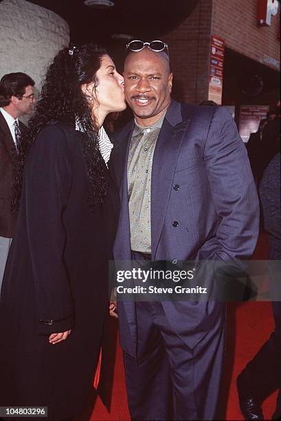 Ving Rhames & Wife during "The Truman Show" Los Angeles Premiere at Mann National Theatre in Westwood, California, United States.