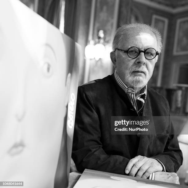 The teacher Fernando Botero during the presentation of the book Women of Botero Madrid, Spain. October 9, 2018