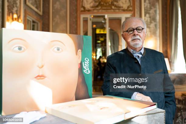 The teacher Fernando Botero during the presentation of the book Women of Botero Madrid, Spain. October 9, 2018