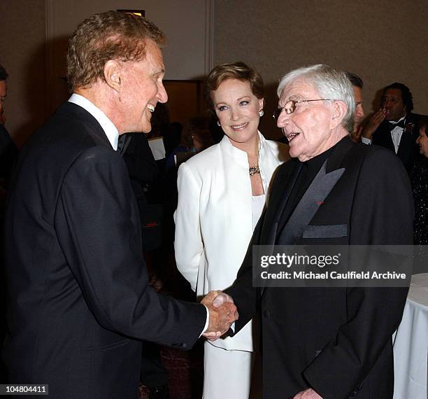 Robert Stack, Julie Andrews and Blake Edwards. During Placido Domingo honored with the 11th Annual ELLA Award at Beverly Hilton Hotel in Beverly...