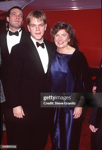 Ben Affleck, Matt Damon and mother Nancy Carlson-Paige