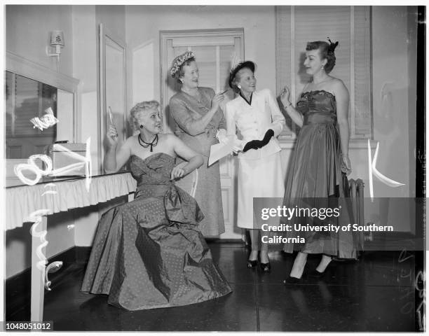 Society -- Friday Morning Club, 10 July 1951. Mrs R Boone Oliver;Mrs Cyril Hanlon;Mrs William H. Carnall;Mrs Arthur L Shellhorn;Mrs Carl T...