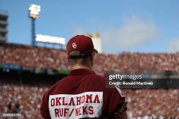 Oklahoma Sooners RUF/NEKS during the 2018 AT&T Red River Showdown at Cotton Bowl on October 6, 2018 in Dallas, Texas.