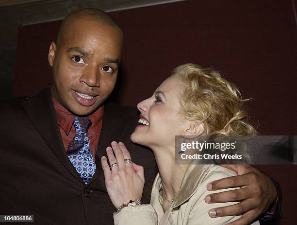 Donald Faison & Brittany Murphy during The Rules of Attraction After-Party Hosted by Flaunt Magazine at Nacional in Hollywood, CA, United States.