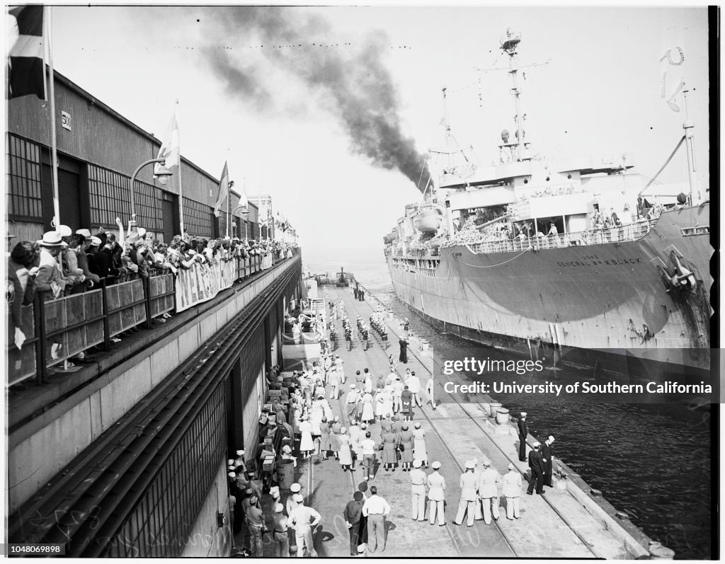 Marines return from Korea (San Diego), 1951