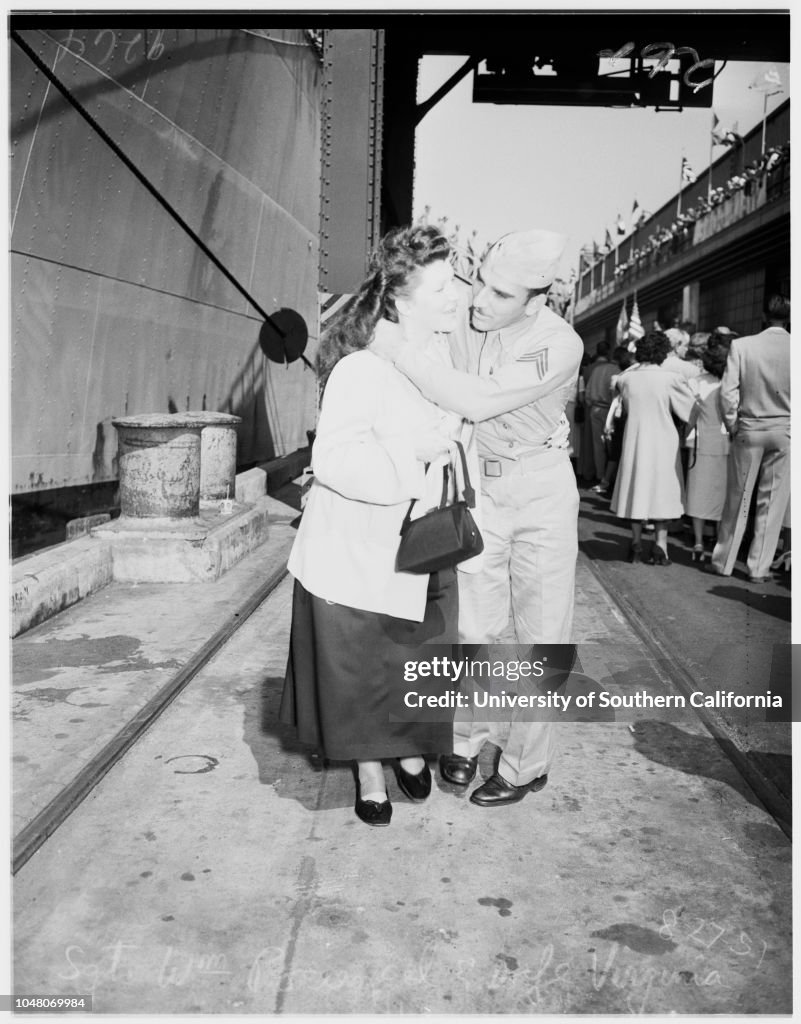 Marines return from Korea (San Diego), 1951