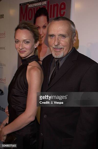 Dennis Hopper & Victoria Duffy during 3rd Annual Movieline Young Hollywood Awards - Arrivals at House of Blues in West Hollywood, California, United...