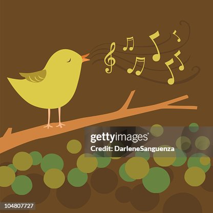 Bird Ringing Vector Singing Bird High-Res Vector Graphic - Getty Images