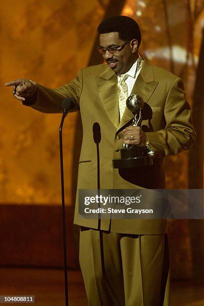 Steve Harvey accepts his award for Outstanding Actor in a Comedy Series at the 33rd NAACP Image Awards at the Universal Amphitheater in Universal...