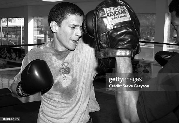 Wentworth Miller trains with Terry Claybon for his upcoming role.