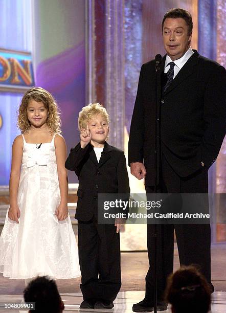 Tim Curry, right, alongside Sasha Pieterse and Jimmy "Jax" Pinchak of the new "Family Affair"