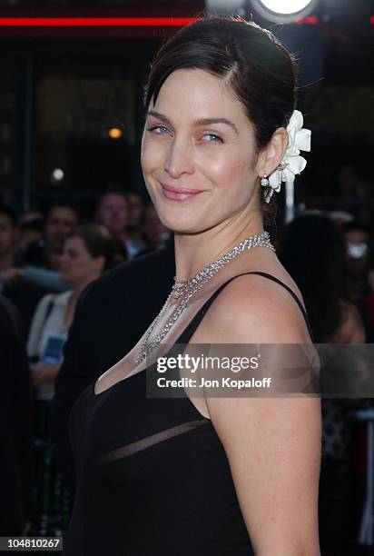 Carrie Anne Moss during "The Matrix Reloaded" Premiere - Arrivals at The Mann Village Theater in Westwood, California, United States.