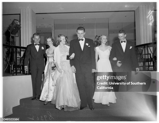 Tri Delta Party, 10 March 1951. Fred Holtby;Alice Prevost;Marie Barker;Melvin Wilson;Joyce Freeman;Paul Cameron;Marcia Gray;Tally Tresun;Jackie...