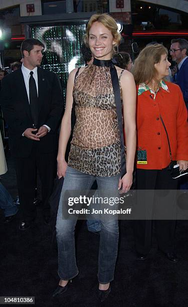 Amber Valletta during "The Matrix Reloaded" Premiere - Arrivals at The Mann Village Theater in Westwood, California, United States.