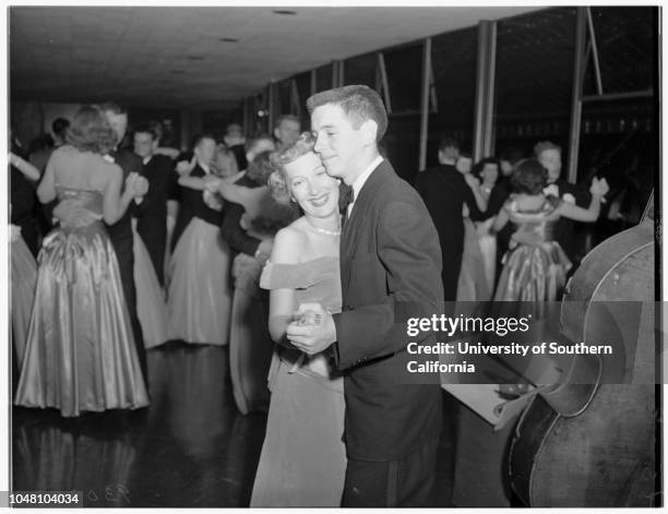 Alpha Omicron Pi Dance...Society, 22 October 1950. Jim Crane;Joann Stevenson;Roger Buchanan;Dorothy Fucci;Ed Whelan;Mary Masterson;Bill Penny;Mary...