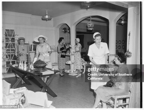 Society...Assistance League, 14 August 1951. Mrs Ralph Gaston;John Smith, 8;Mike Levy, 9;Mrs James Crosby;Julius Levine, 11;Mrs Frederick Klenck;Mrs...