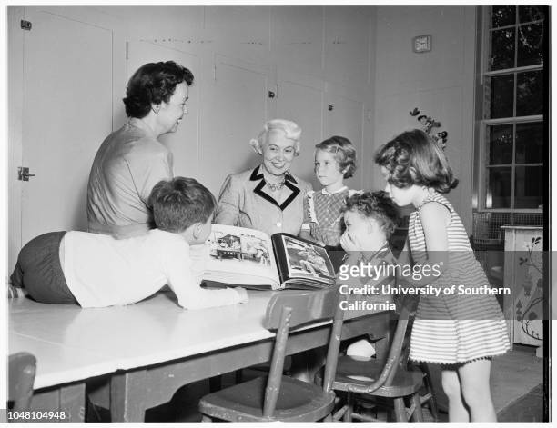Society...Assistance League, 14 August 1951. Mrs Ralph Gaston;John Smith, 8;Mike Levy, 9;Mrs James Crosby;Julius Levine, 11;Mrs Frederick Klenck;Mrs...