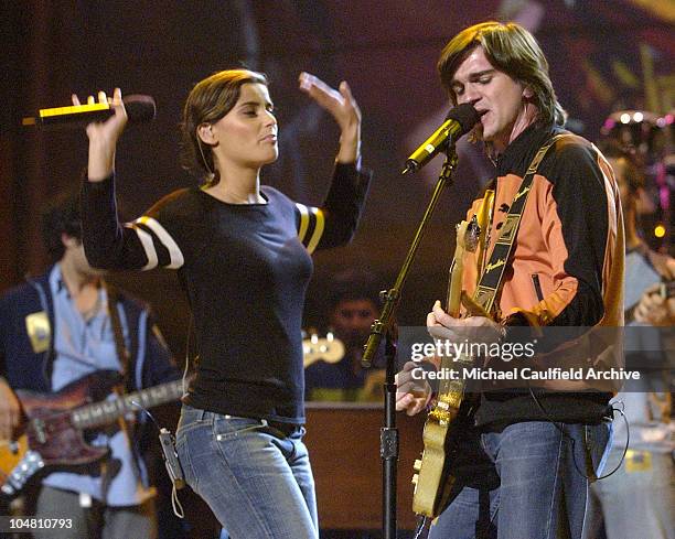 Nelly Furtado and Juanes during 3rd Annual Latin GRAMMY Awards - Rehearsals - Day 1 at The Kodak Theatre in Hollywood, California, United States.