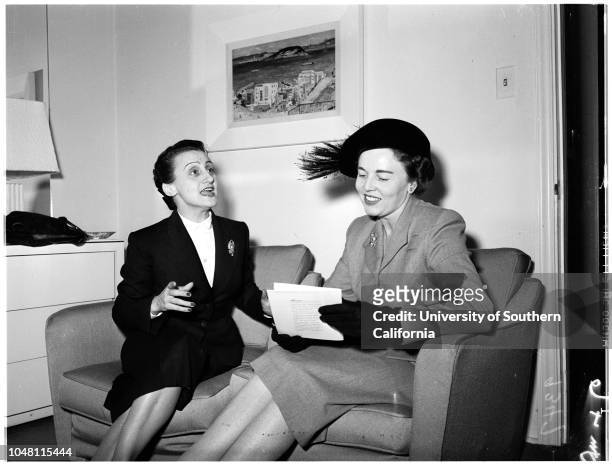 Italian fashion designer, 4 October 1951. Micol Fontana ;Babette.;Caption slip reads: 'Photographer: Miller. Date: 10-04. Reporter: Babette....