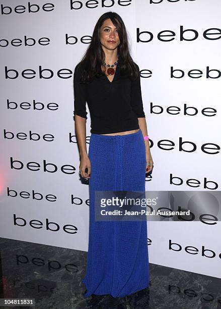 Maria Elena Laas during bebe Presents the Debut of bebe Sport Collection - Arrivals at The Standard in Los Angeles, California, United States.
