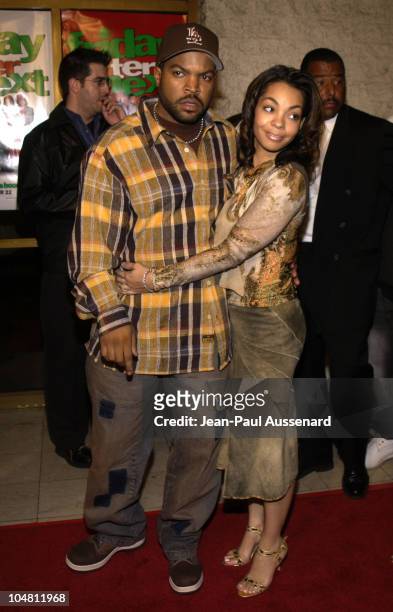 Actor/writer/producer Ice Cube & wife Kimberly during "Friday After Next" Premiere - Arrivals at Mann National in Westwood, California, United States.