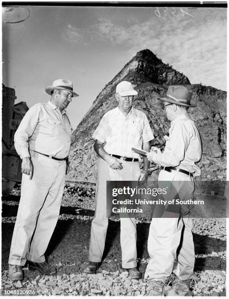 Piru Gorge Road, 27 September 1951. Adolph Bauer;A Teichert and Sons;John F Smith;George W Smith;C.J McCullough;Luther F Hamilton .;Caption slip...