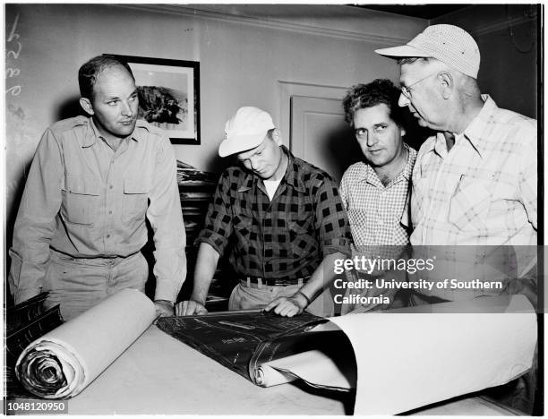 Piru Gorge Road, 27 September 1951. Adolph Bauer;A Teichert and Sons;John F Smith;George W Smith;C.J McCullough;Luther F Hamilton .;Caption slip...