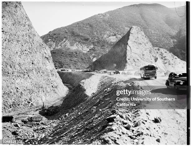 Piru Gorge Road, 27 September 1951. Adolph Bauer;A Teichert and Sons;John F Smith;George W Smith;C.J McCullough;Luther F Hamilton .;Caption slip...