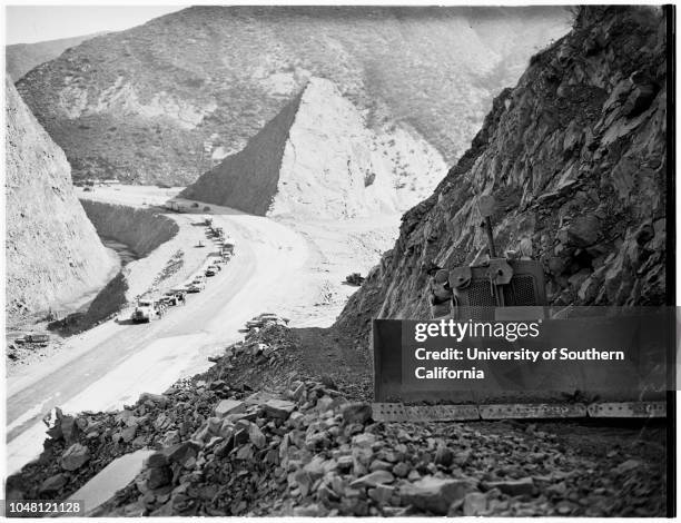 Piru Gorge Road, 27 September 1951. Adolph Bauer;A Teichert and Sons;John F Smith;George W Smith;C.J McCullough;Luther F Hamilton .;Caption slip...