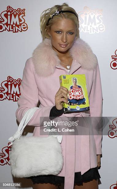 Paris Hilton during "Rock The SIMS" Online Launch Party at Private Residence in Hollywood, California, United States.