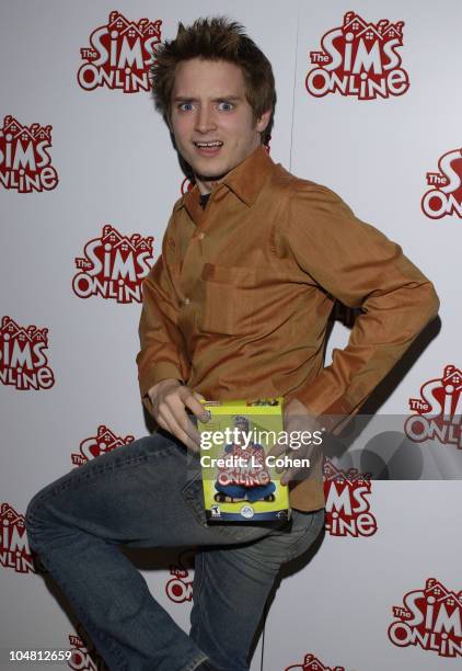 Elijah Wood during "Rock The SIMS" Online Launch Party at Private Residence in Hollywood, California, United States.