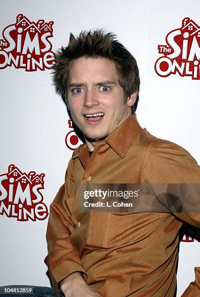 Elijah Wood during "Rock The SIMS" Online Launch Party at Private Residence in Hollywood, California, United States.