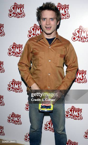 Elijah Wood during "Rock The SIMS" Online Launch Party at Private Residence in Hollywood, California, United States.