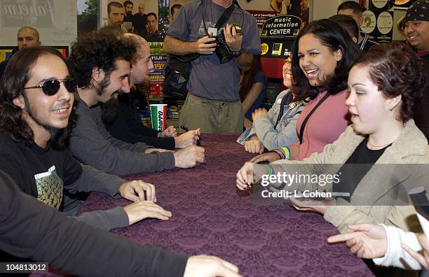 System Of A Down during System Of A Down In-Store Appearance to Support Their New CD "Steal This Album" at Tower Records - Glendale Store in...