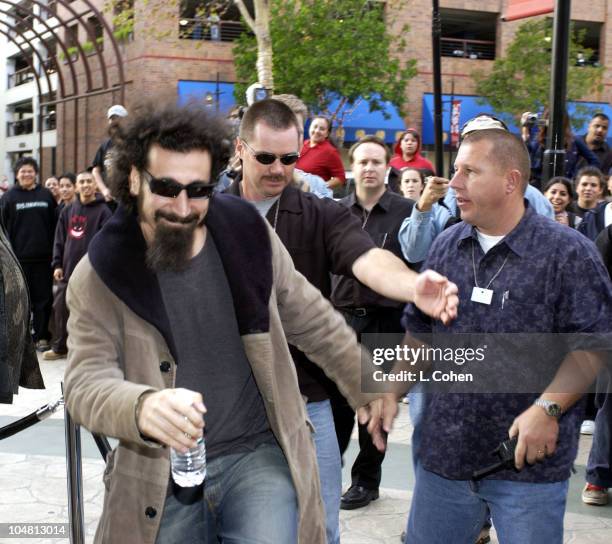 System Of A Down-Serj Tankian during System Of A Down In-Store Appearance to Support Their New CD "Steal This Album" at Tower Records - Glendale...