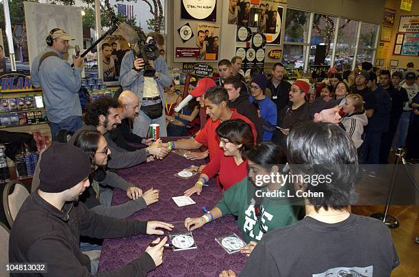 System Of A Down during System Of A Down In-Store Appearance to Support Their New CD "Steal This Album" at Tower Records - Glendale Store in...