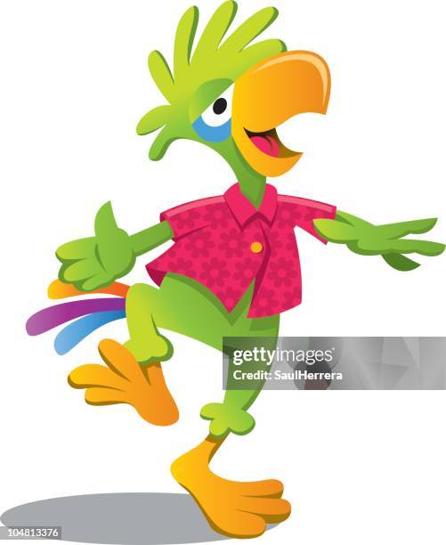 parrot dancing - dominican dance stock illustrations