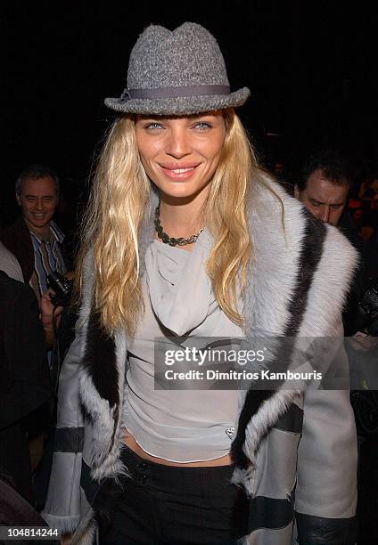 Esther Canadas during Mercedes Benz Fashion Week Fall 2003 Collections - Luca Luca - Front Row at Bryant Park in New York City, New York, United...