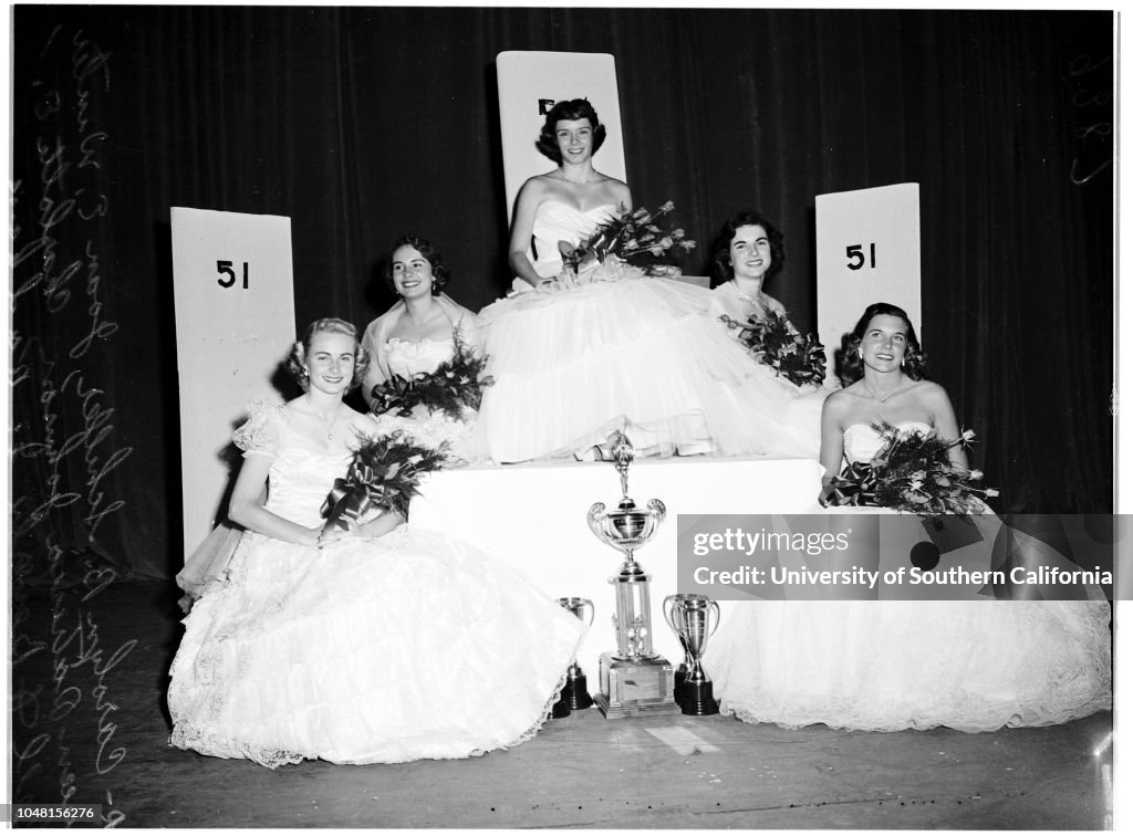 Sorority Row...University of Southern California Homecoming...University of Southern California Homecoming Queen, 1951