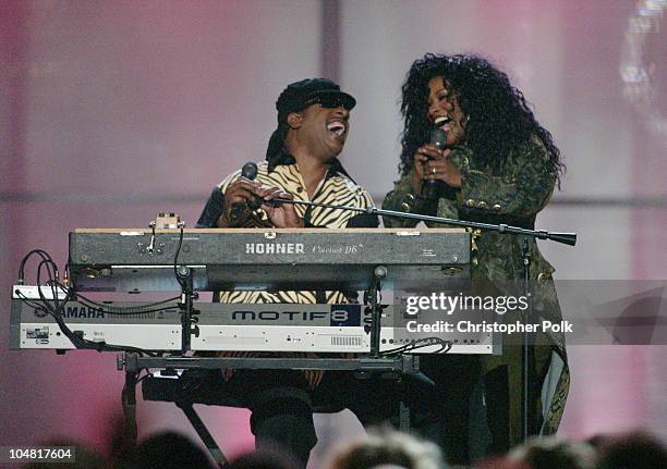 Stevie Wonder and Chaka Khan during VH1 Divas Duets: A Concert to Benefit the VH1 Save the Music Foundation - Show at MGM Grand in Las Vegas, Nevada,...