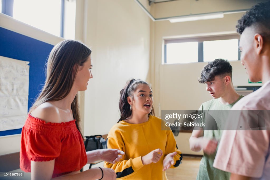 Teenagers Talking in Youth Club