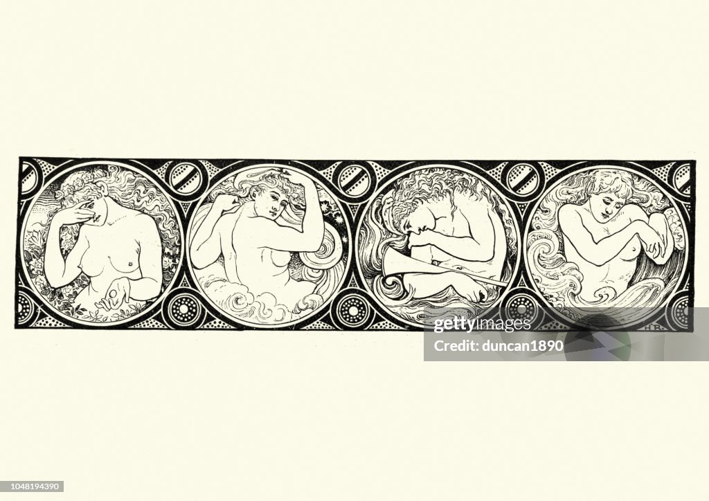 Pre raphaelite nymphs and sprites