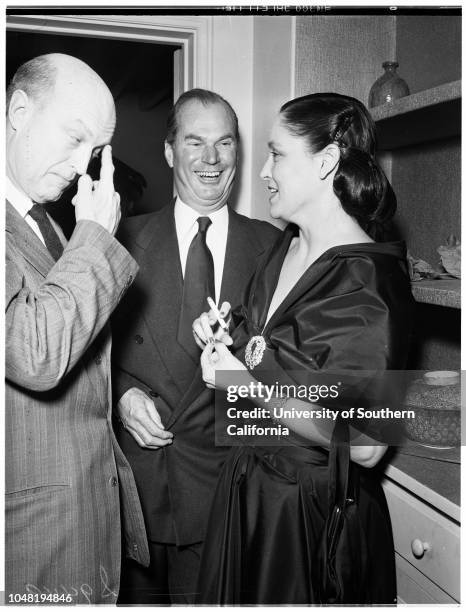 Party given by Mrs Jane Rieber, 06 December 1951. Admiral and Mrs Robert W Berry;Mrs Jane Rieber, hostess;Mrs Paul Dietrich;Alfred Dewey Davey;Mr and...