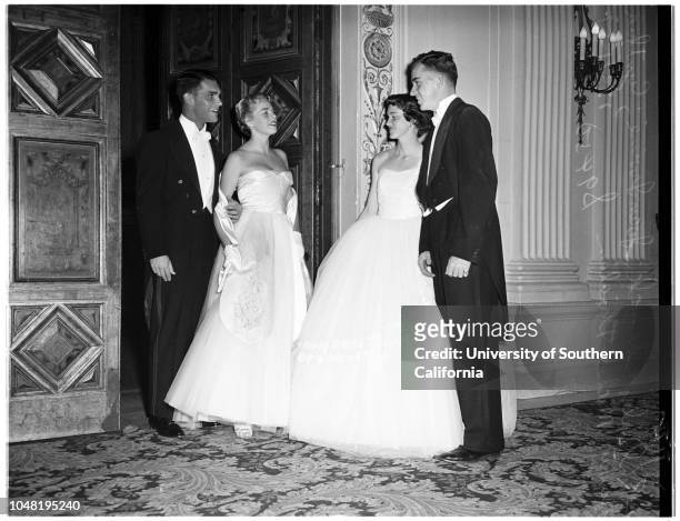 Las Madrinas ball, 21 December 1951. Patricia Haze;William Allen;Betty Phelps;Arthur Knutson;Edwin Brennan;Anne Alexander;Marcia Patrick;James...