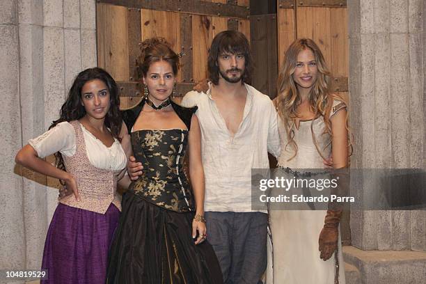 Inma Cuesta, Myriam Gallego, David Janer and Martina Klein attend 'Aguila Roja' new season photocall at Television Española studios on September 9,...