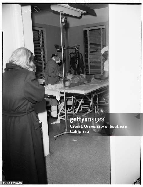 Accident death by burning, 23 January 1952. Sandra Woodruff burned to death after nightie caught fire in heater;Mrs Pauline Woodruff, her mother. .