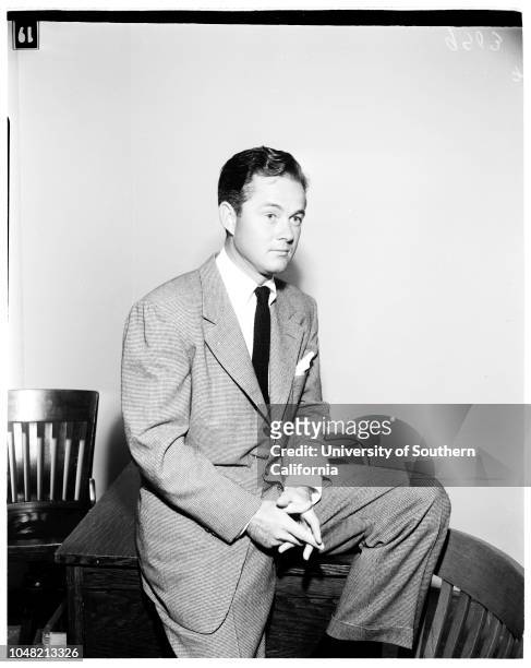 Howard divorce story , 07 April 1952. Clinton Clarke Hardwicke -- 37 years .;Caption slip reads: 'Photographer: Gaze. Date: . Reporter: Gaze....