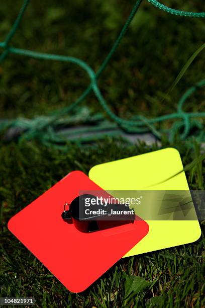 football referee set - red card stock pictures, royalty-free photos & images